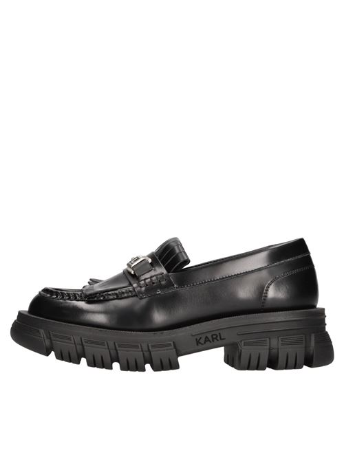 Leather moccasins KARL LAGERFELD | KL43828 000NERO